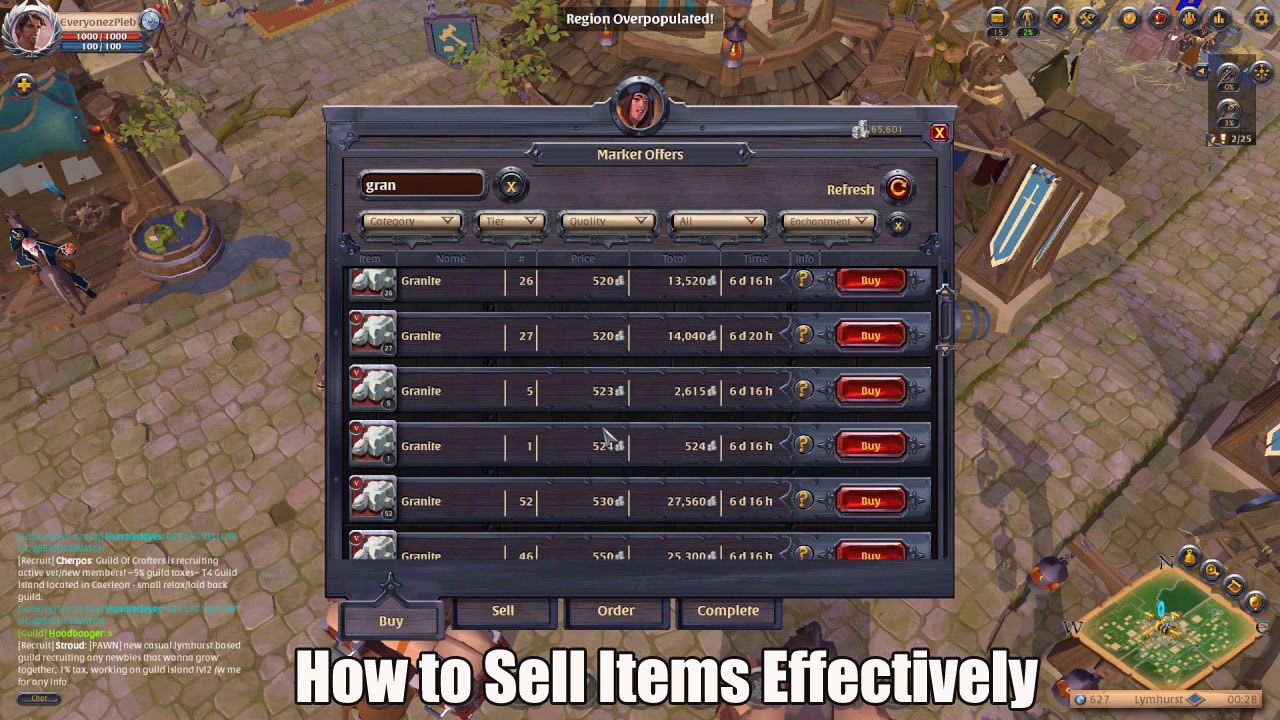 Selling Items The Right Way In Albion Online